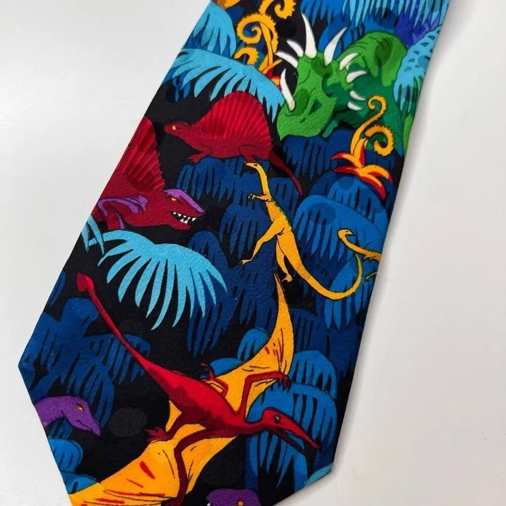 Rossetti silk dinosaurs colorful tie